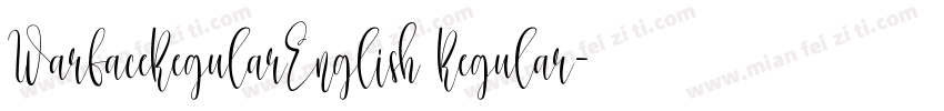 WarfaceRegularEnglish Regular字体转换